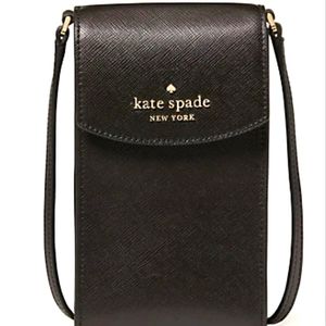 ♠️Kate Spade NS Flap Phone Crossbody Bag Black